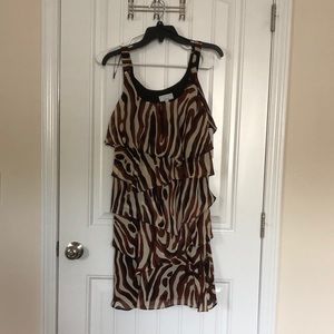 Signature by Robbie Bee animal print dress